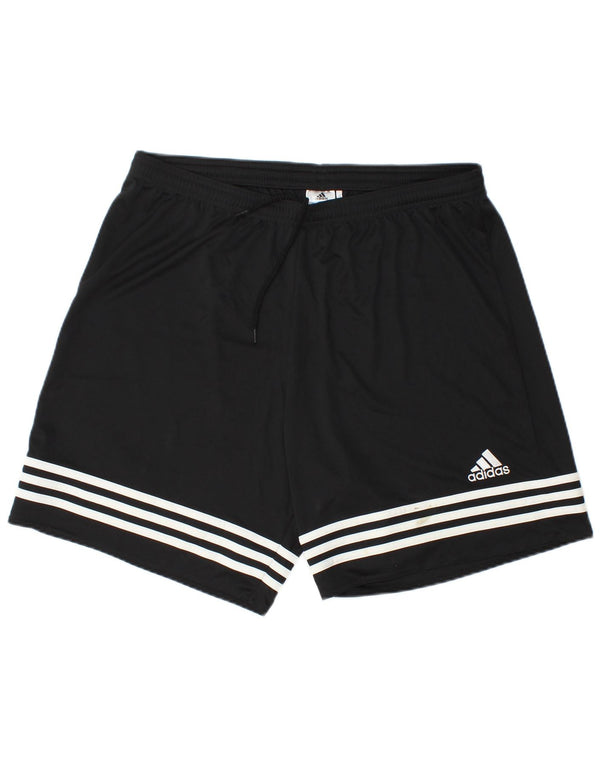 Adidas Pantalones cortos deportivos para hombre XL W38 L7 Negro Rayas Poliéster Deportes