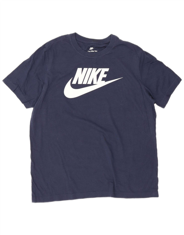 Nike - Camiseta gráfica para hombre, talla grande, algodón azul marino