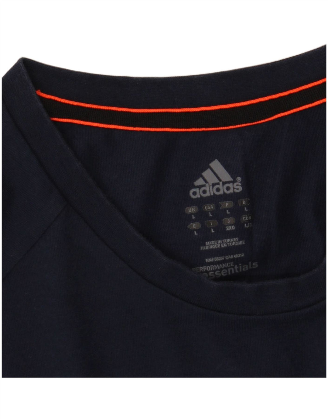 ADIDAS Mens Climalite Camiseta Top Grande Azul Marino