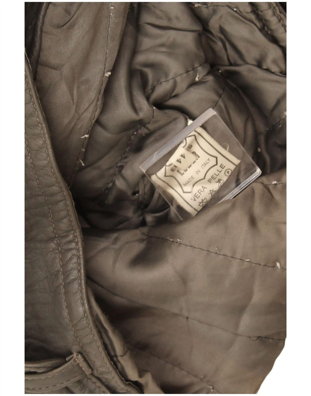 Vintage hombres chaqueta de cuero de ajuste suelto IT 44 XS cuero gris