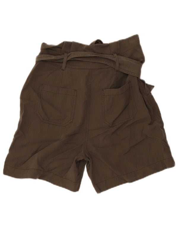 Boden Pantalones cortos casuales para mujer UK 8 Small W30 Khaki Lyocell