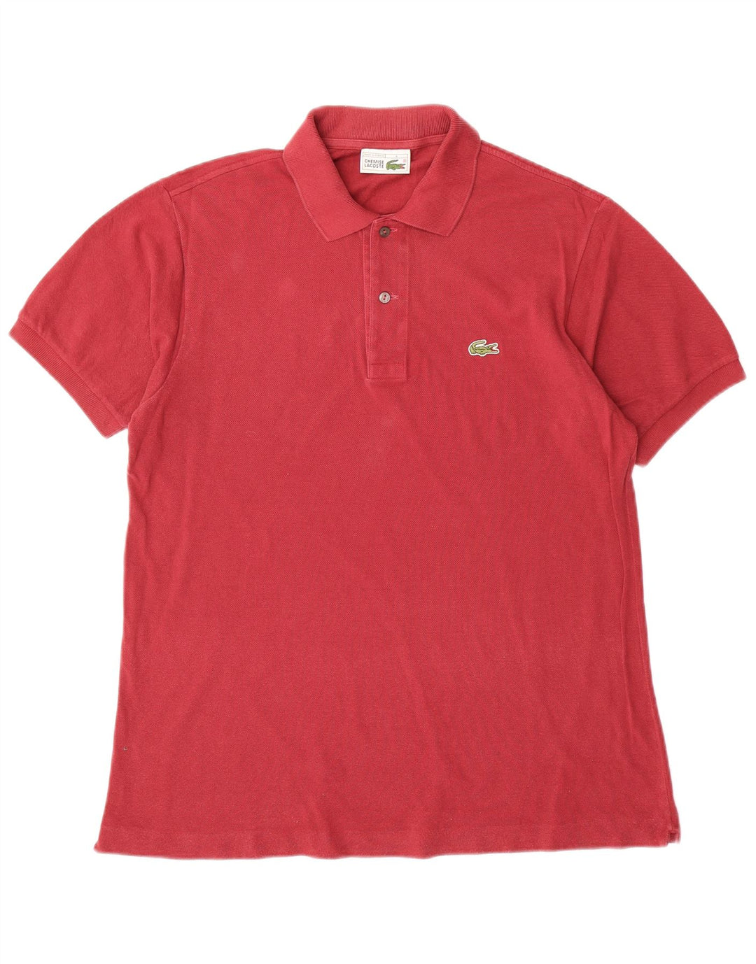 LACOSTE Polo para hombre talla 4 mediano algodón rojo