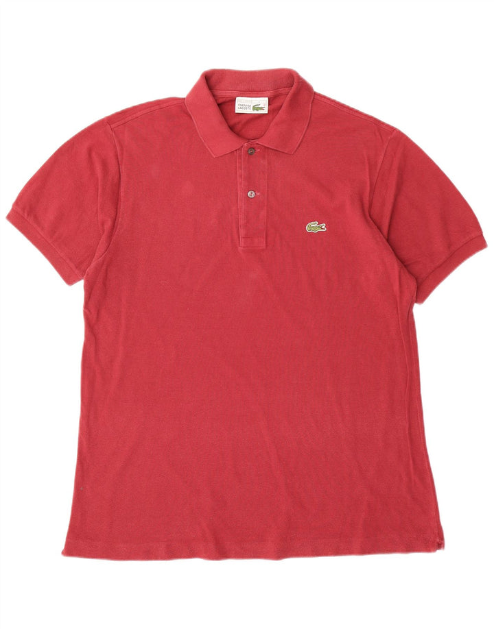 LACOSTE Polo para hombre talla 4 mediano algodón rojo
