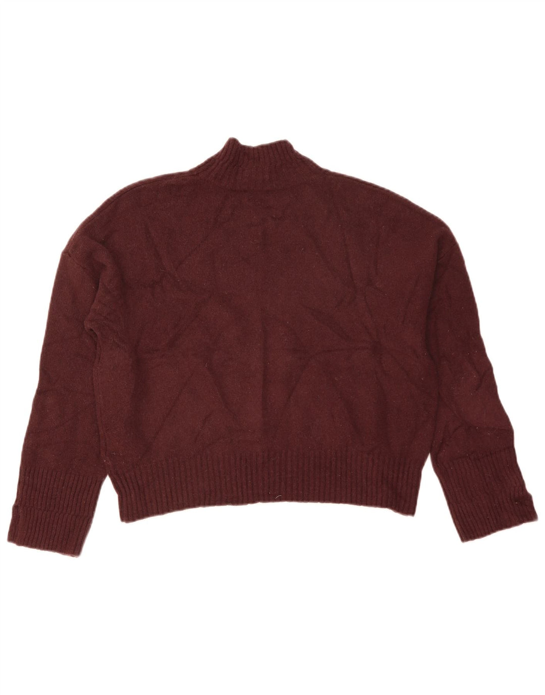 Whistles Jersey corto con cuello de tortuga para mujer, talla 40, lana granate mediana
