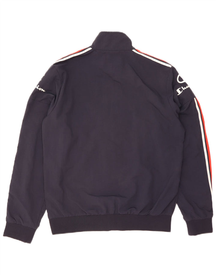 CHAMPION Chaqueta superior de chándal con gráfico para hombre Azul marino mediano