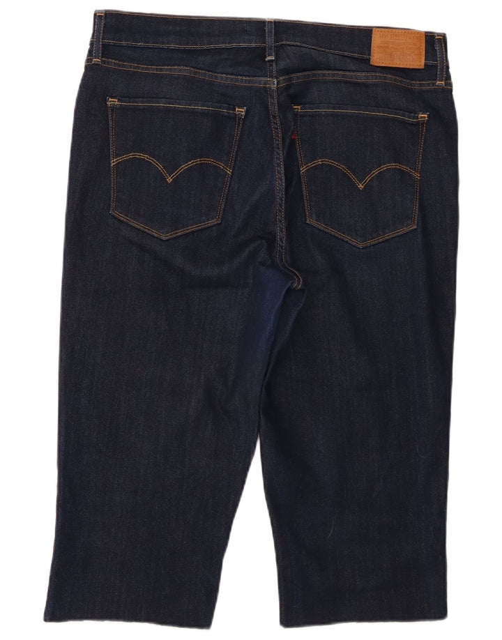 Levi's Mujer 724 Pantalones Cortos De Mezclilla De Tiro Alto W32 Large Lyocell Azul Marino