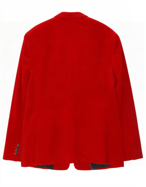 Zara Chaqueta Blazer De Pana De 2 Botones Para Hombre EU 54 XL Algodón Rojo