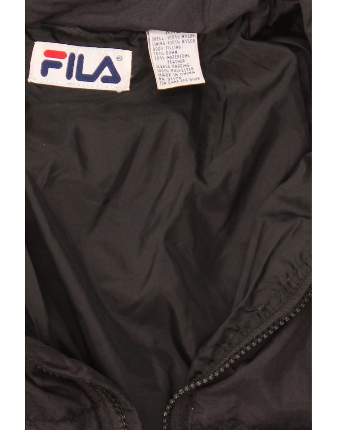 Fila Chaqueta acolchada para hombre UK 44 2XL Nylon negro