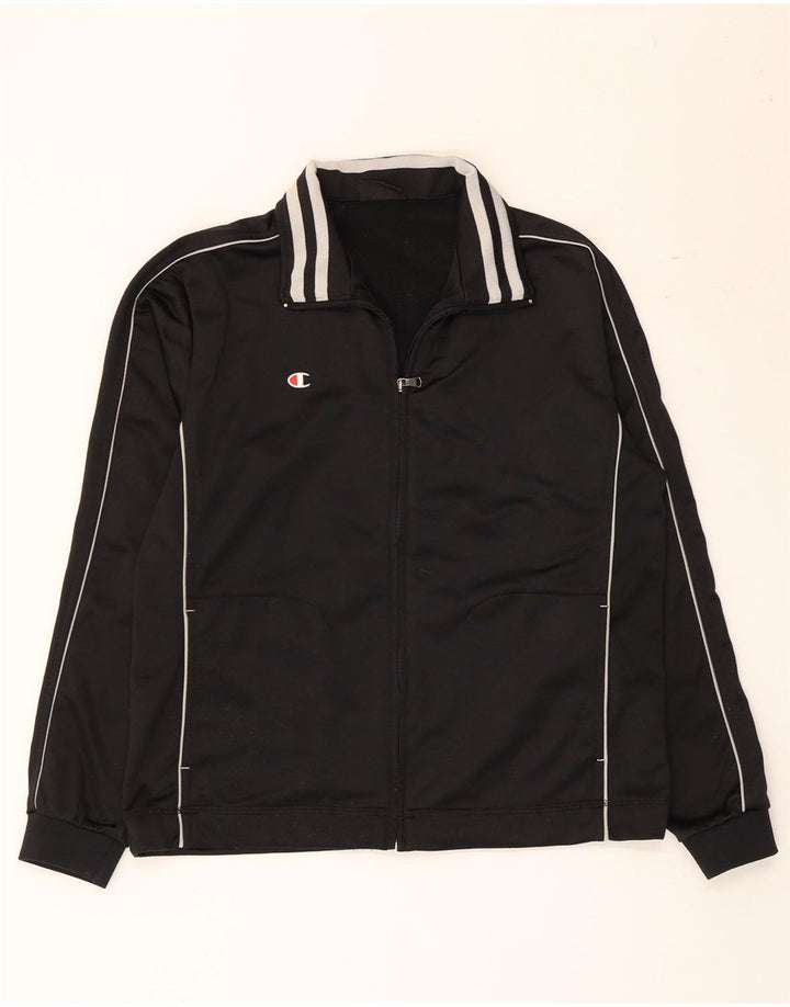 Champion Chaqueta De Chándal Para Hombre Poliéster Color Block Mediano Negro