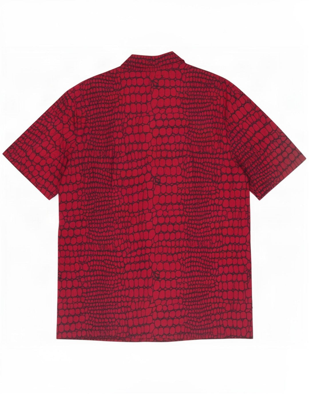 Camisa Volcom Hombre Manga Corta Medium Red Animal Print