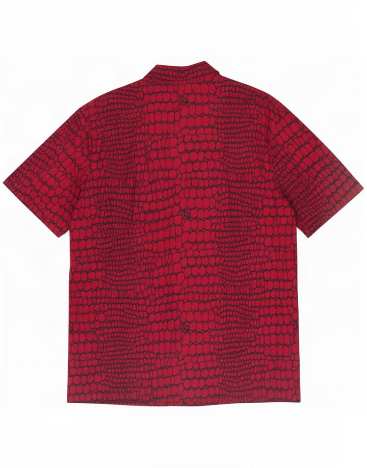 Camisa Volcom Hombre Manga Corta Medium Red Animal Print