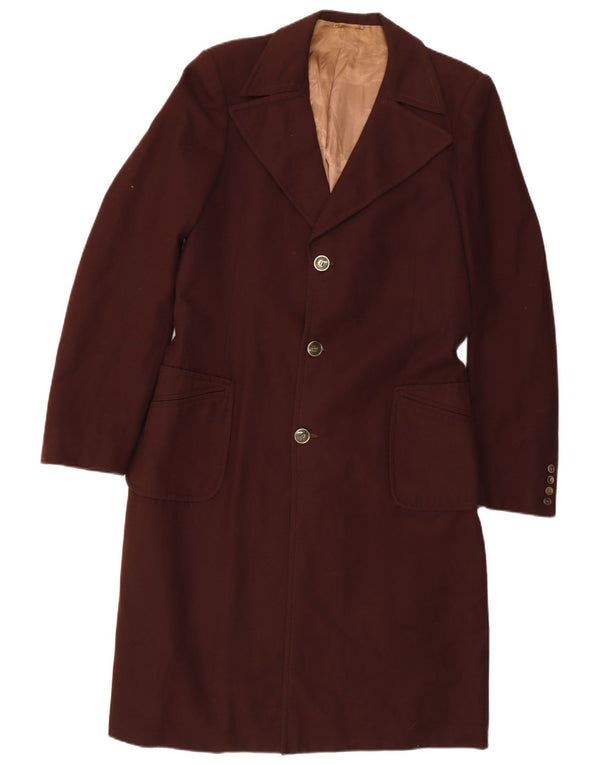 Vintage hombres abrigo Reino Unido 36 pequeño marrón