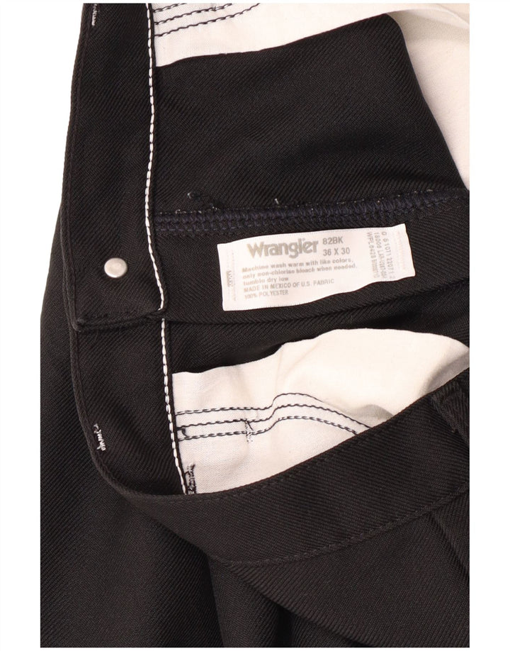 Wrangler Pantalones casuales con corte de bota para hombre W36 L30 Negro Poliéster Clásico