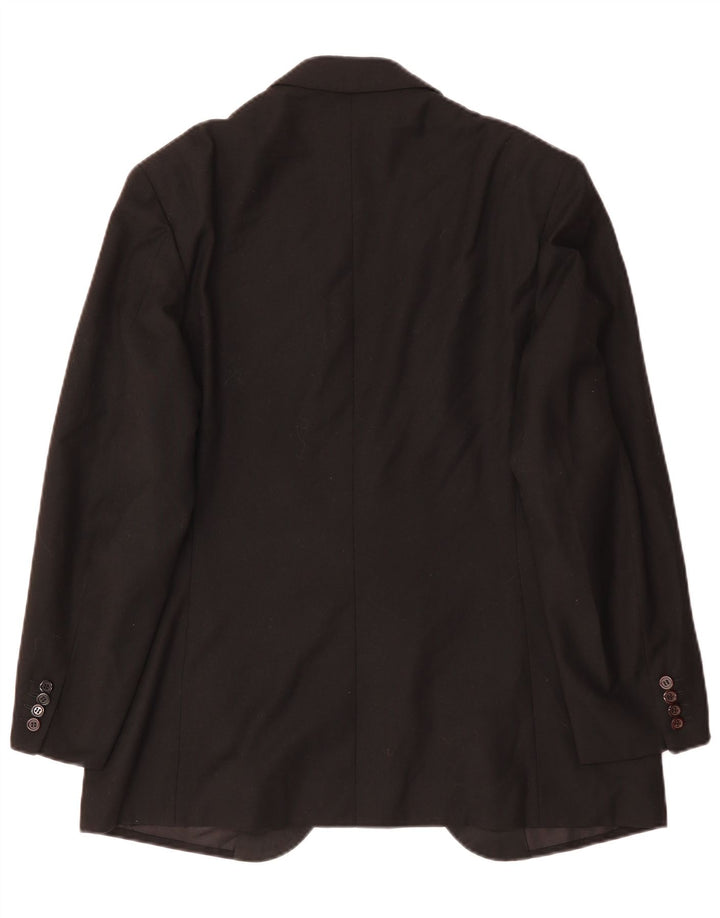 Vintage hombres 1 botón Blazer chaqueta Reino Unido 38 medio negro