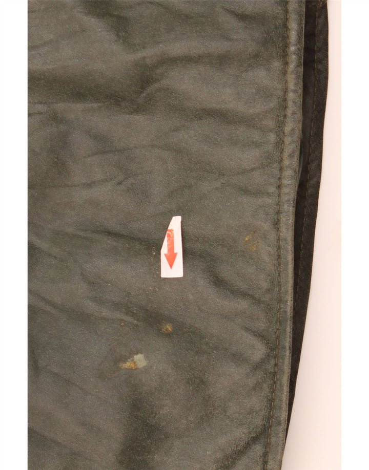 Morris Chaqueta de cuero con capucha para hombre IT 52 XL Cuero verde