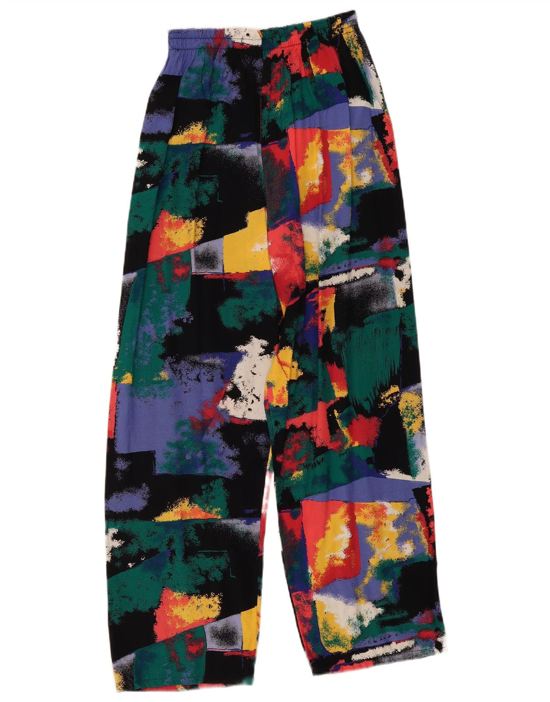 Pantalones casuales holgados vintage para mujer W30 L27 Patchwork multicolor