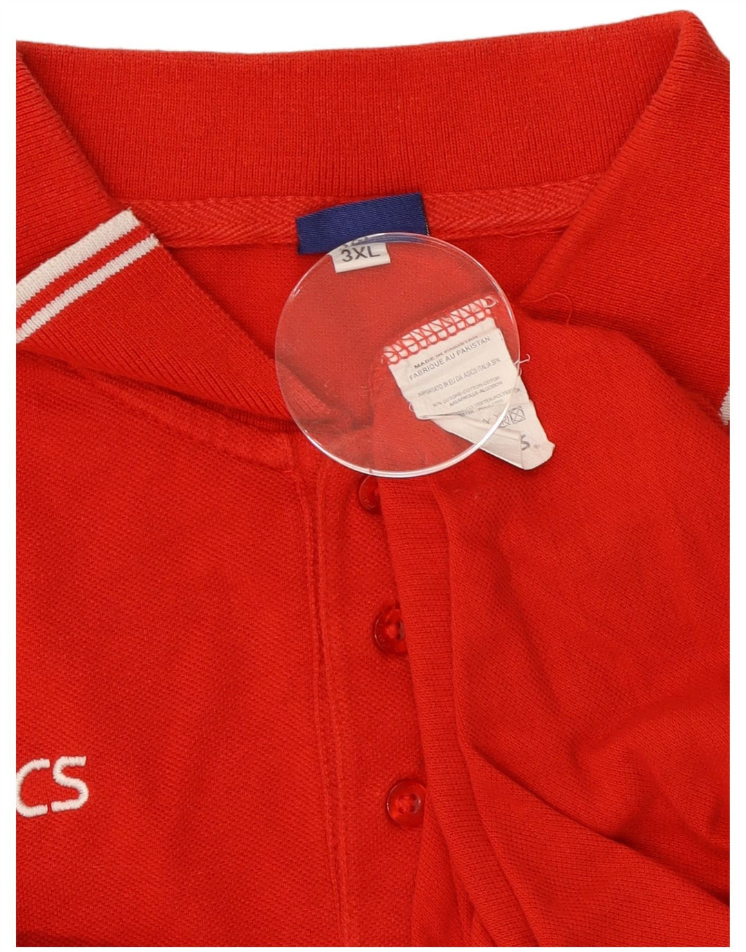 Polo Asics Hombre 3XL Algodón Rojo