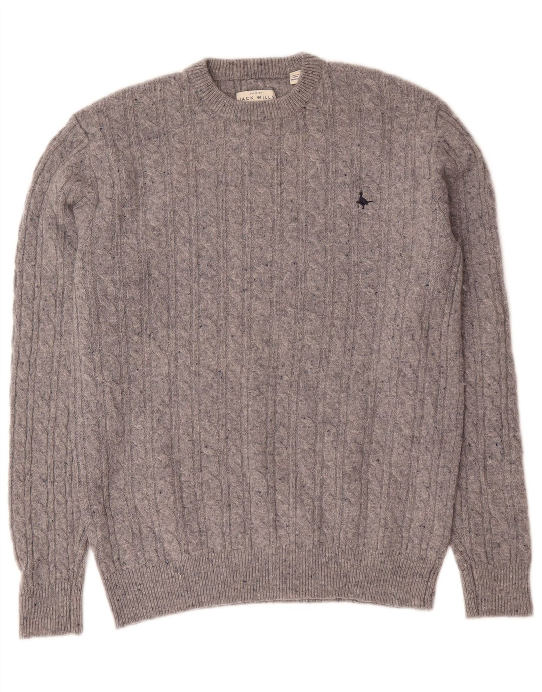 Jack Wills Jersey De Cuello Redondo Para Hombre De Lana Merino Gris Pequeño