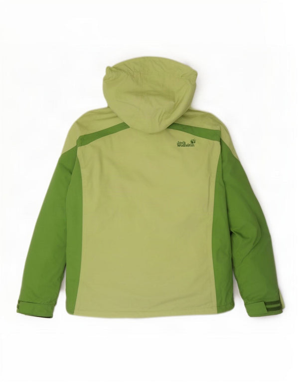 Jack Wolfskin Chaqueta Cortavientos con Capucha para Mujer UK 40/40 Grande Verde