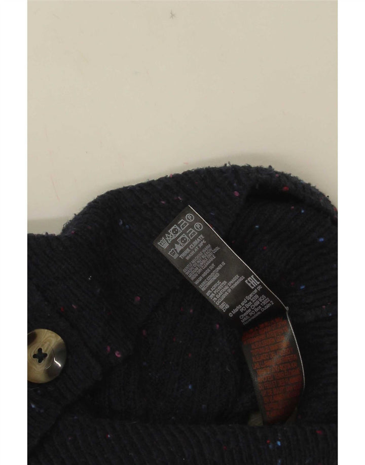 Marks & Spencer Suéter Cárdigan para Mujer UK 44 Medio Azul Marino Moteado