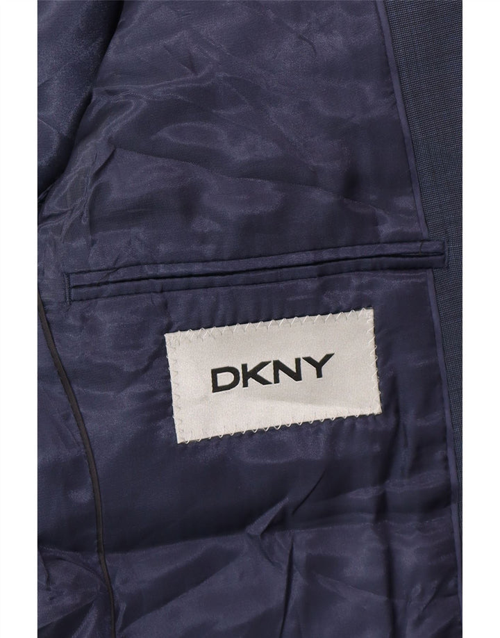 Dkny Chaqueta tipo blazer de 2 botones para hombre UK 38 Medium Azul marino