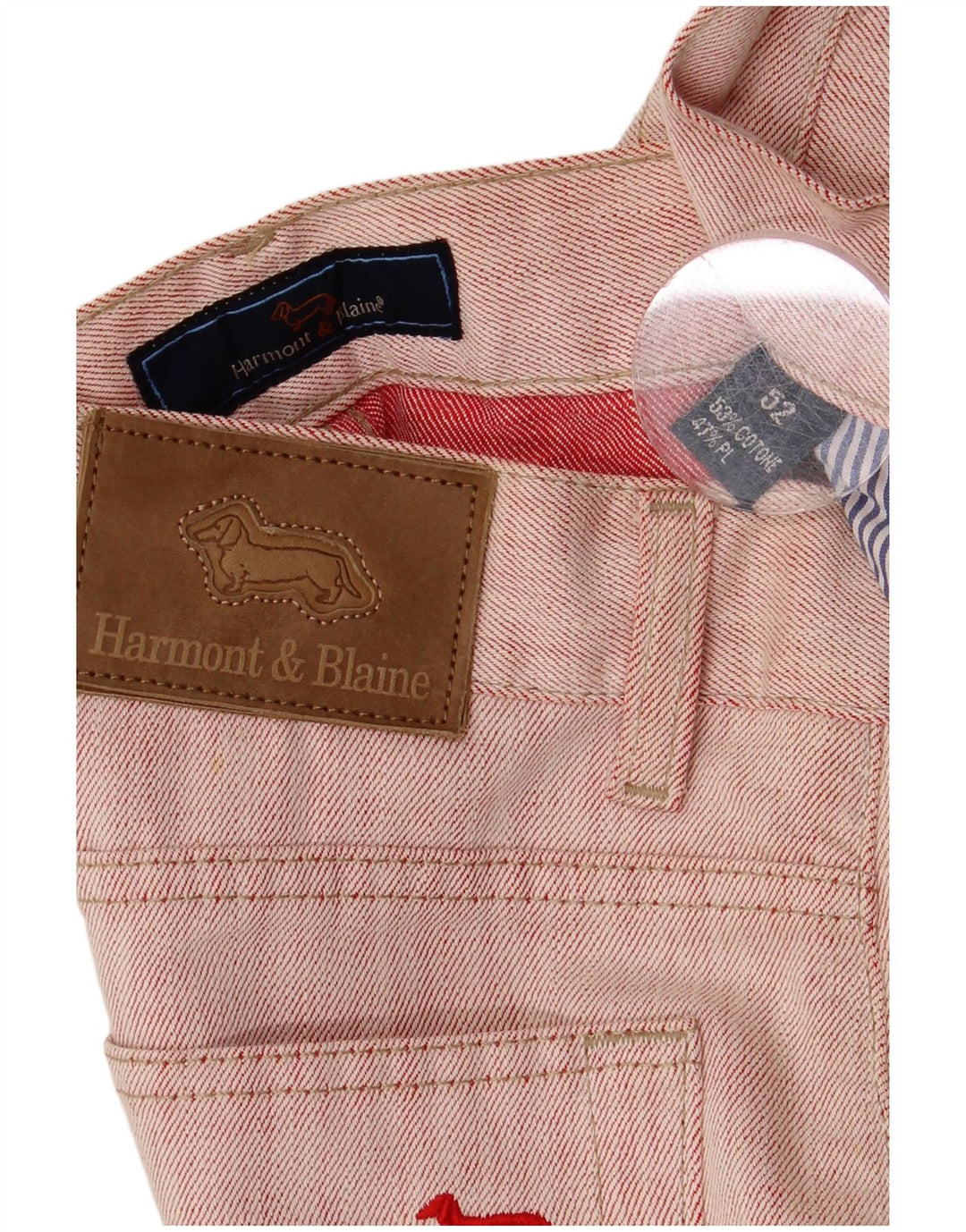 Vaqueros rectos para hombre Harmont & Blaine W32 L35 Algodón rosa