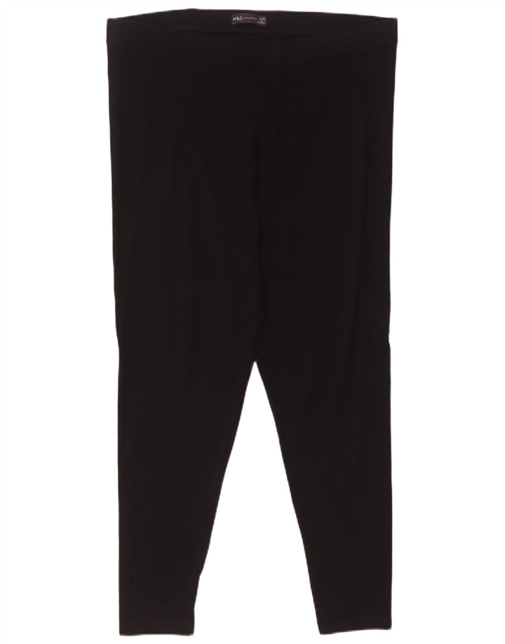 Marks & Spencer Leggings para mujer UK 40 XL Algodón negro