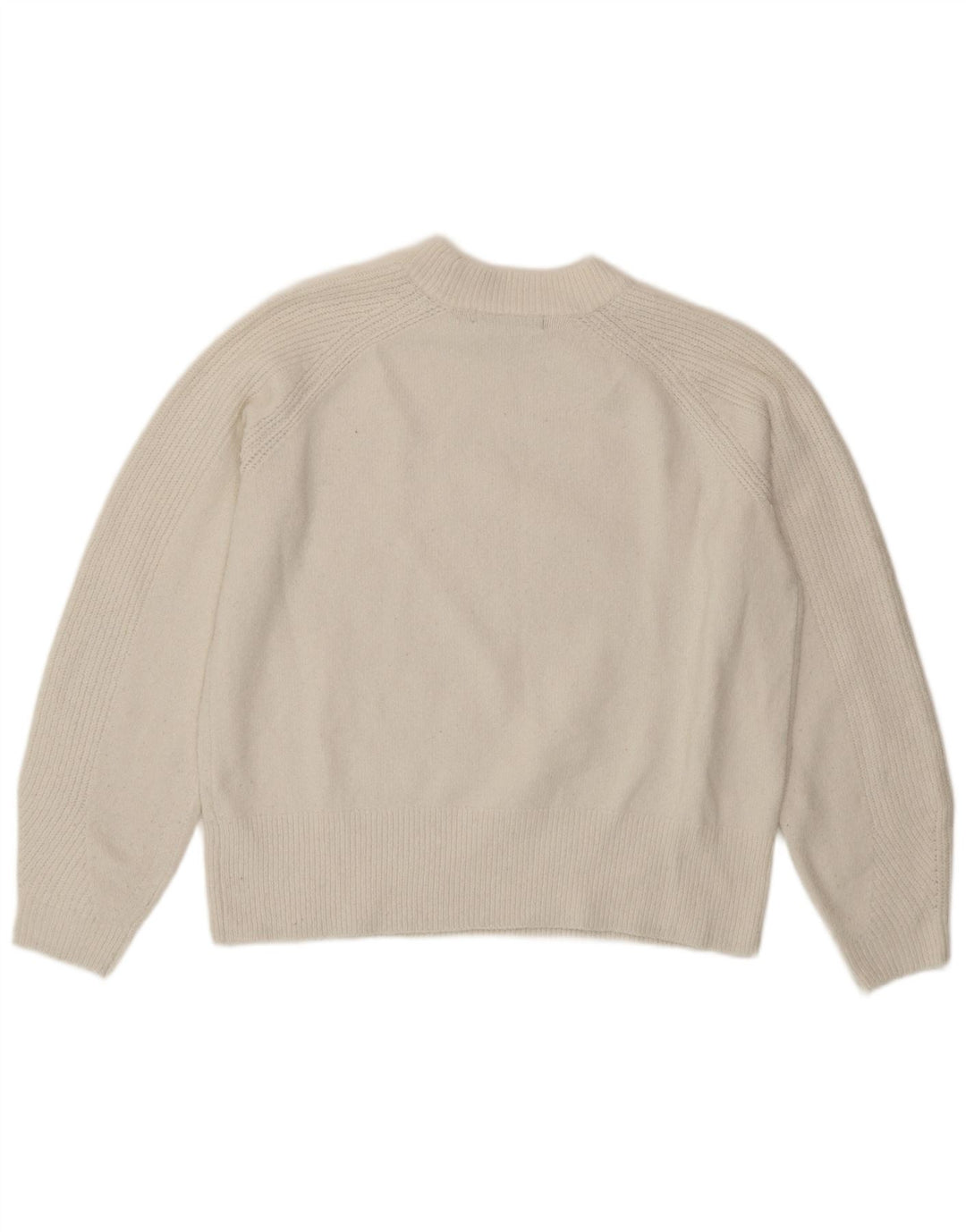 Marks & Spencer - Jersey de cuello redondo para mujer, talla 40, acrílico blanco mediano