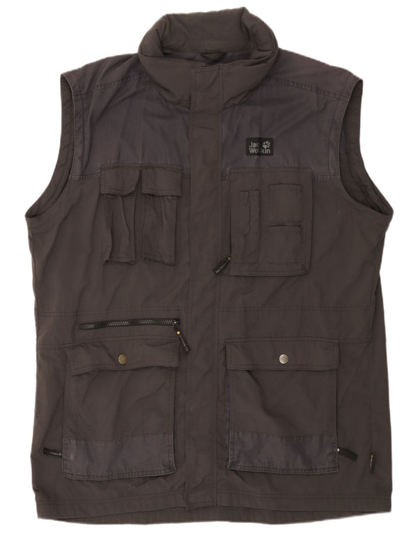 Jack Wolfskin Chaleco utilitario para hombre UK 50 3XL Gris Colorblock Poliamida