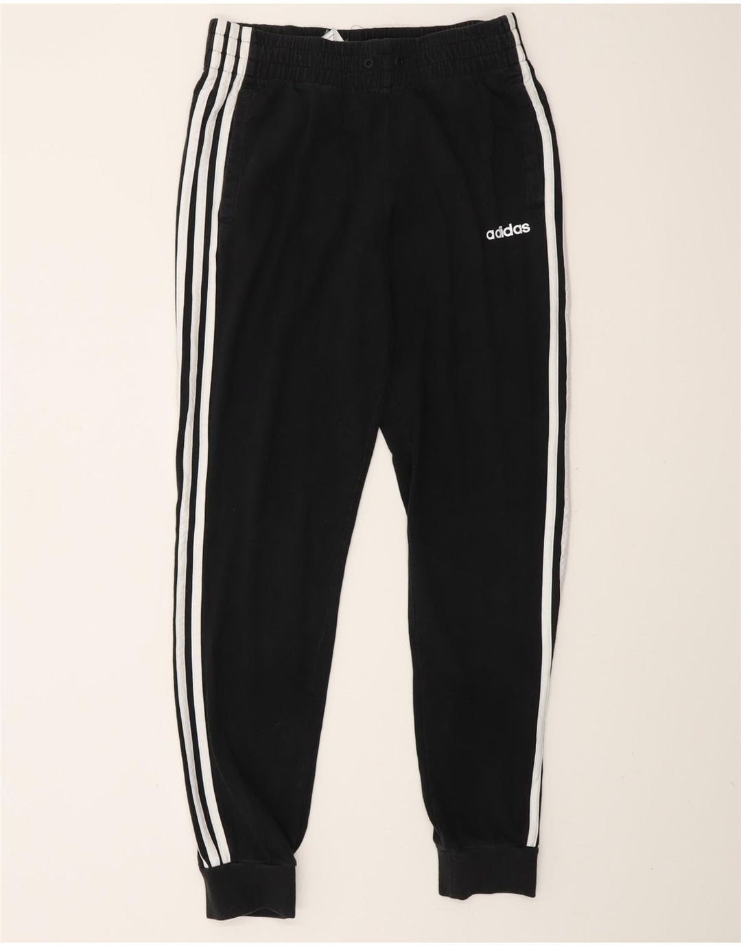 ADIDAS Pantalones de chándal para mujer Joggers UK 8/10 Small Black Cotton