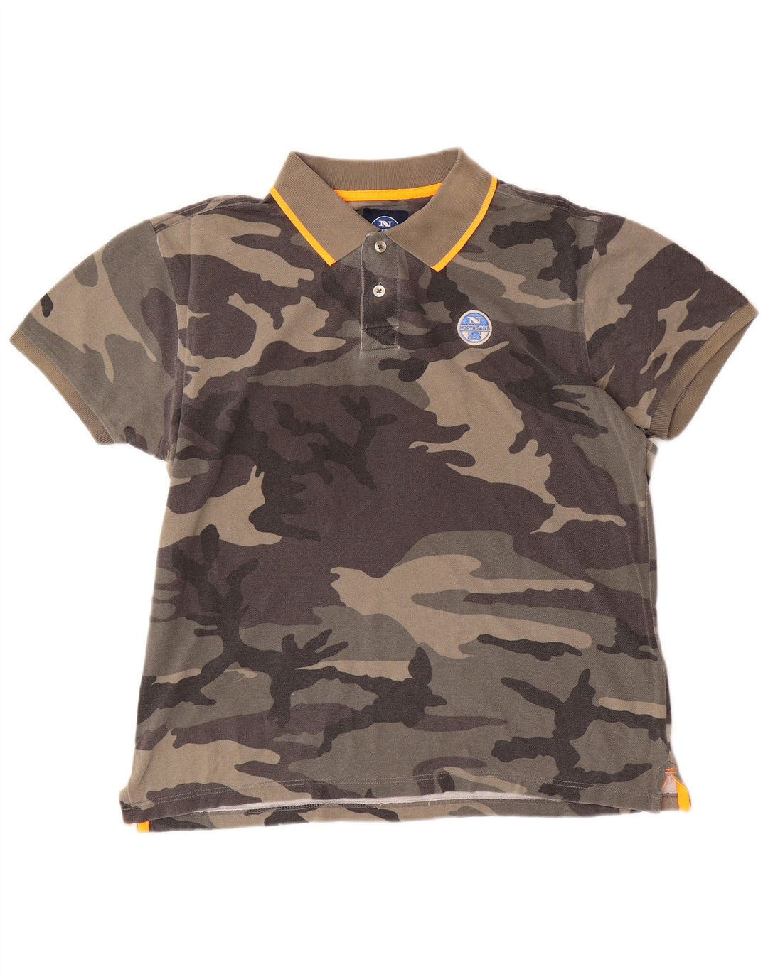 Polo North Sails Hombre XL Algodón Camuflaje Gris