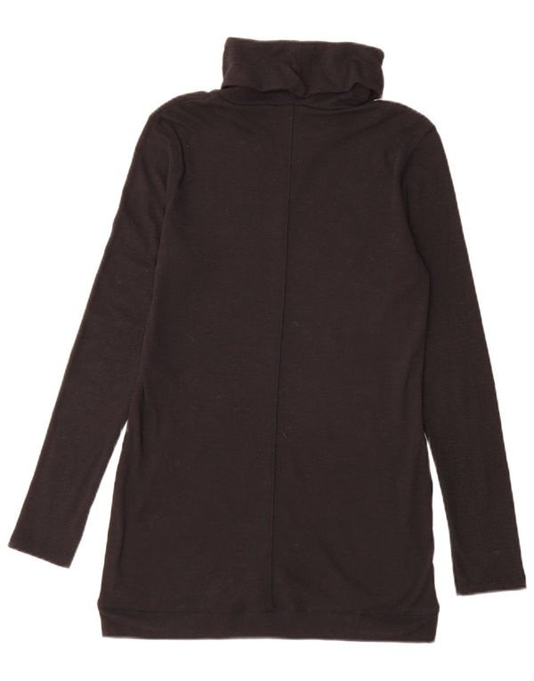 Marks & Spencer Suéter largo con cuello vuelto para mujer UK 40 Small Negro