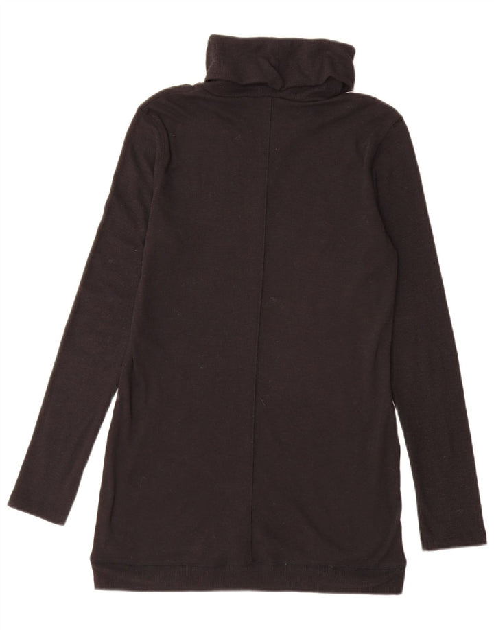Marks & Spencer Suéter largo con cuello vuelto para mujer UK 40 Small Negro