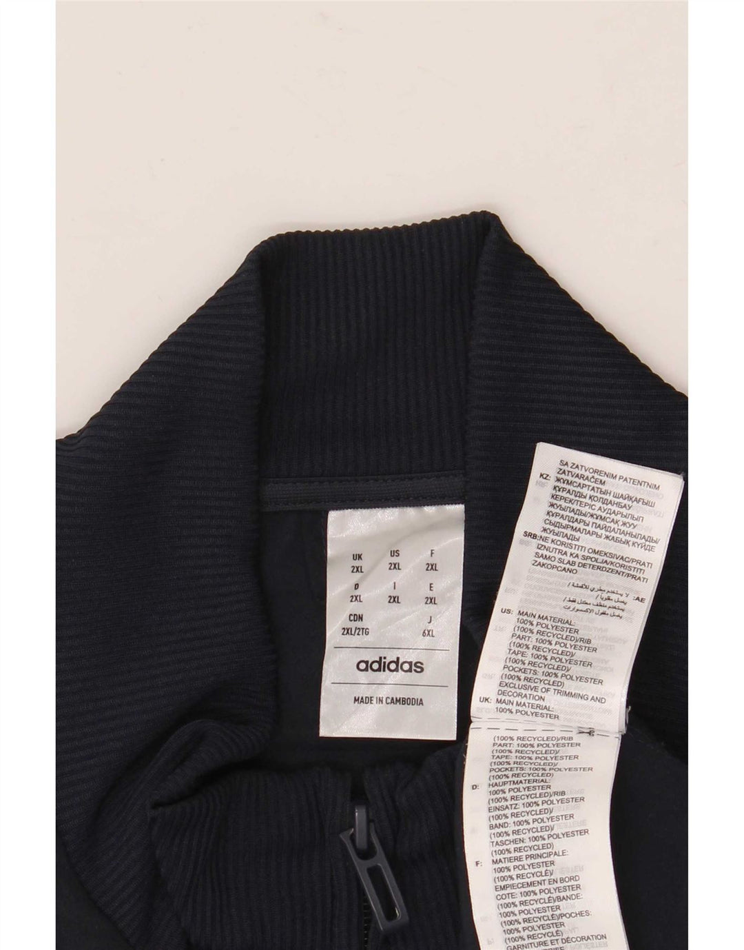 Adidas Hombre Chándal Top Chaqueta 2XL Azul Marino Poliéster