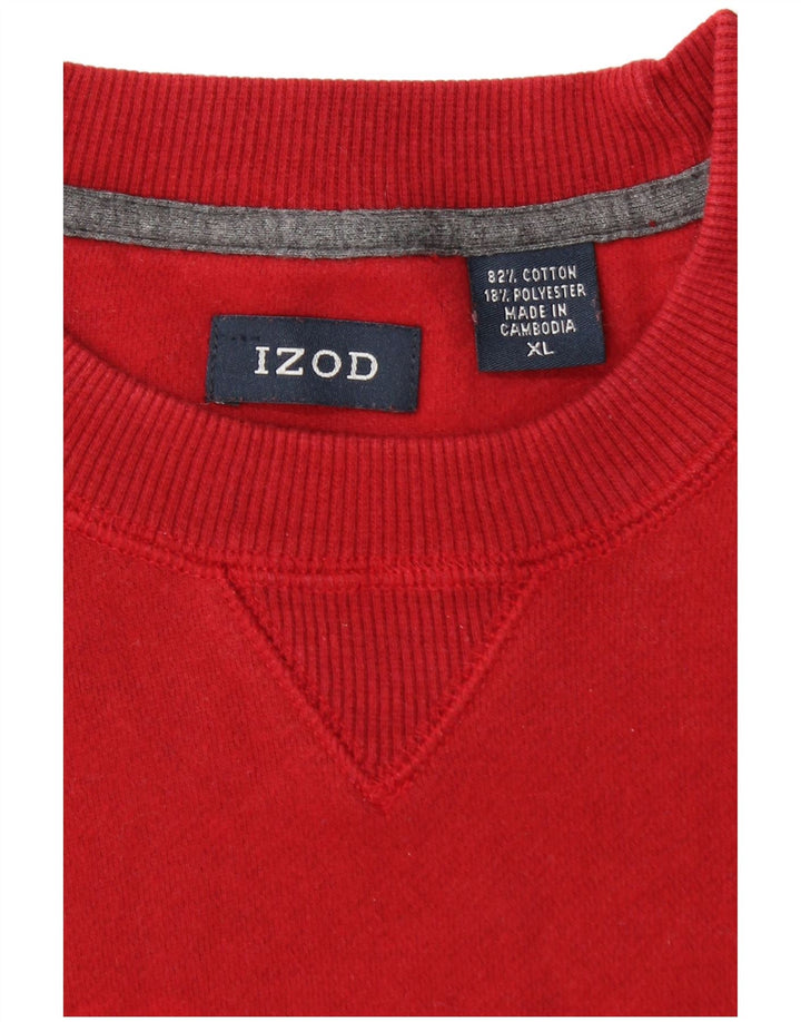 IZOD Sudadera Hombre Jumper XL Algodón Rojo