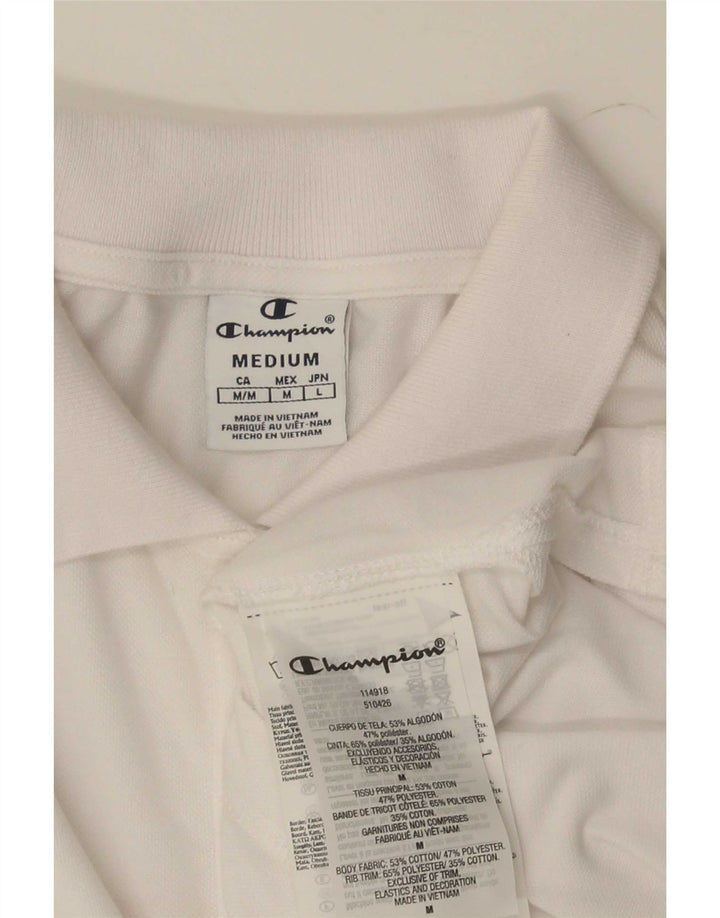 Champion Polo para mujer UK 12 Medium White Cotton