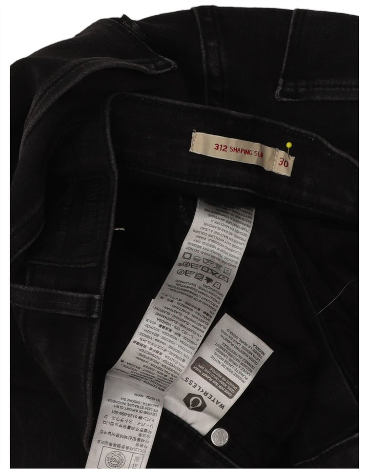 Levi's Mujer 312 Shaping Slim Jeans W30 L28 Algodón Negro
