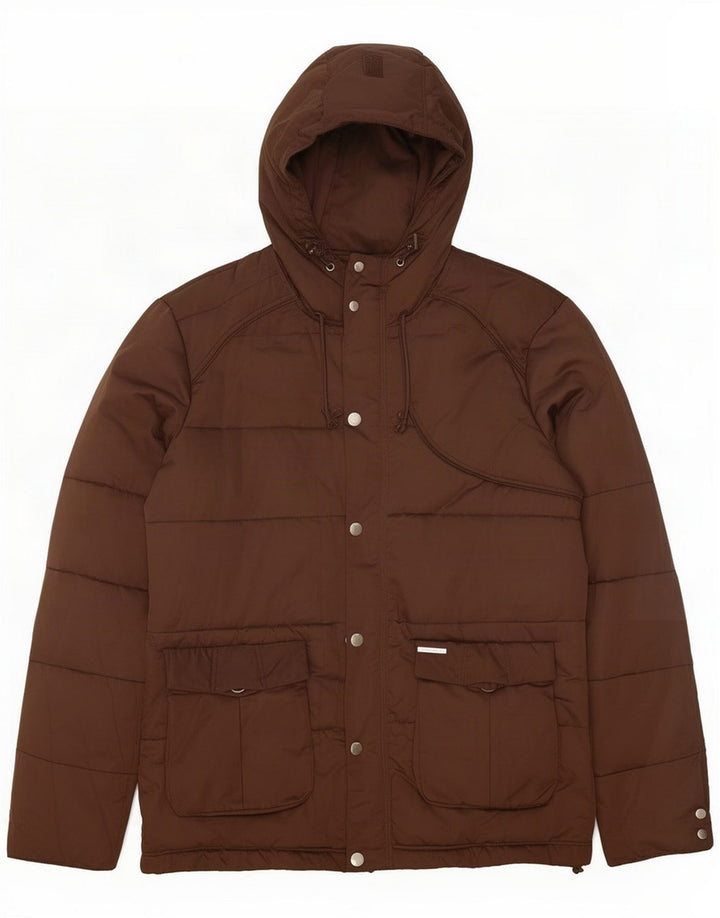 Datch Chaqueta acolchada con capucha para hombre UK 18 XL Marrón