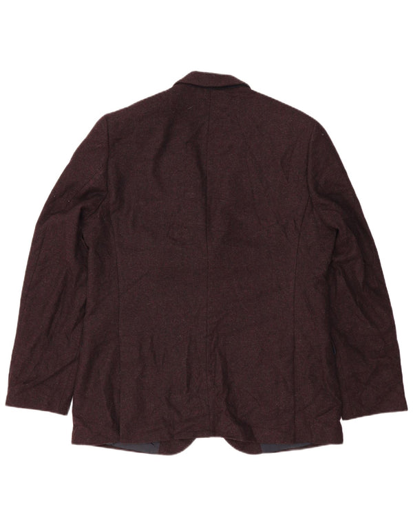 Marks & Spencer Chaqueta tipo blazer de 2 botones para hombre UK 44 2XL Lana burdeos