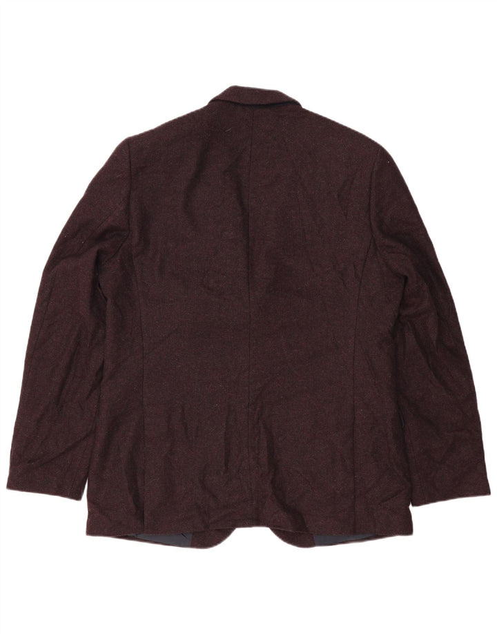 Marks & Spencer Chaqueta tipo blazer de 2 botones para hombre UK 44 2XL Lana burdeos