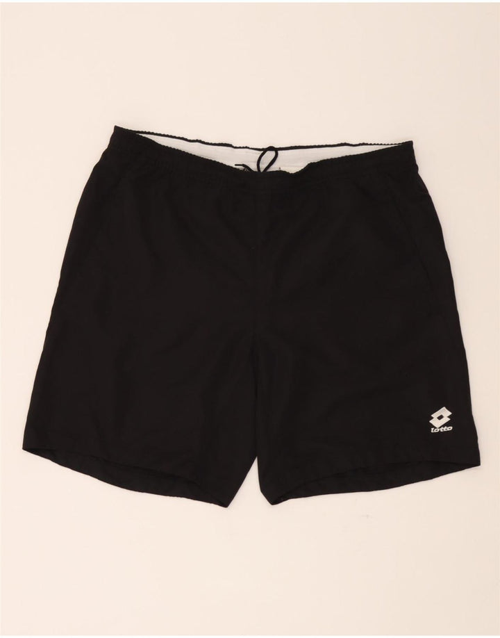 LOTTO Mens Sport Shorts XL  Black Polyester Vintage Lotto and Second-Hand Lotto from Messina Hembry 