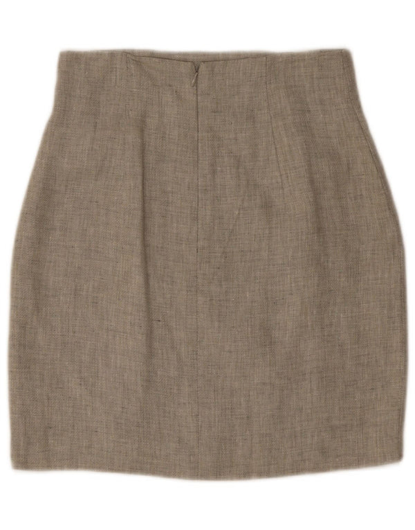 Erreuno Minifalda lápiz de cintura alta para mujer IT 42 Medium W27 Grey Linen