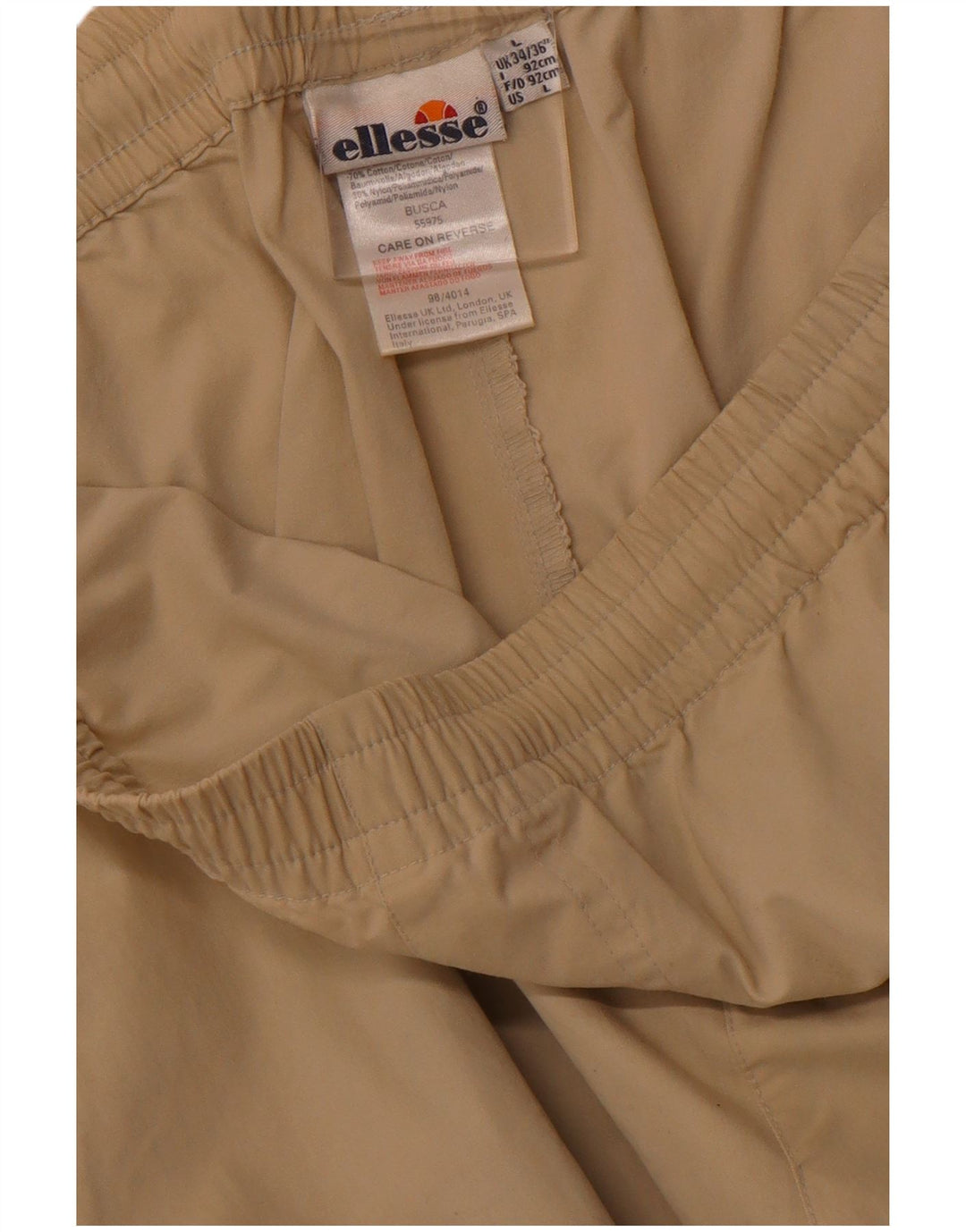 ELLESSE Bermudas deportivas para hombre, talla grande, algodón beige