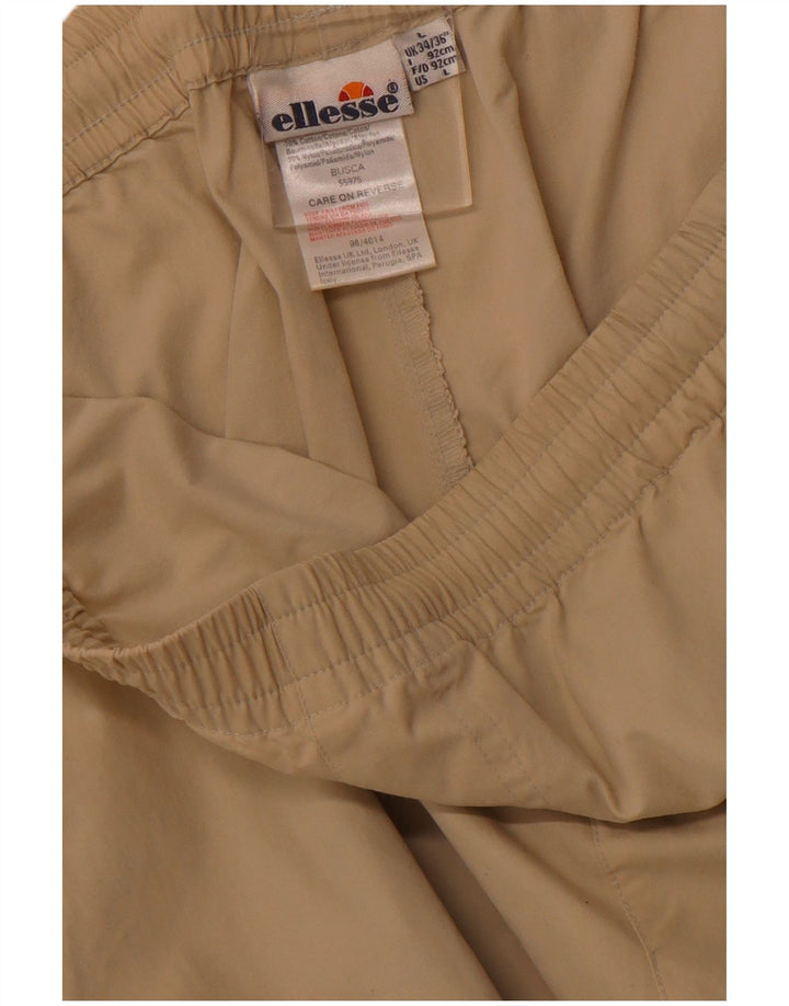 ELLESSE Bermudas deportivas para hombre, talla grande, algodón beige