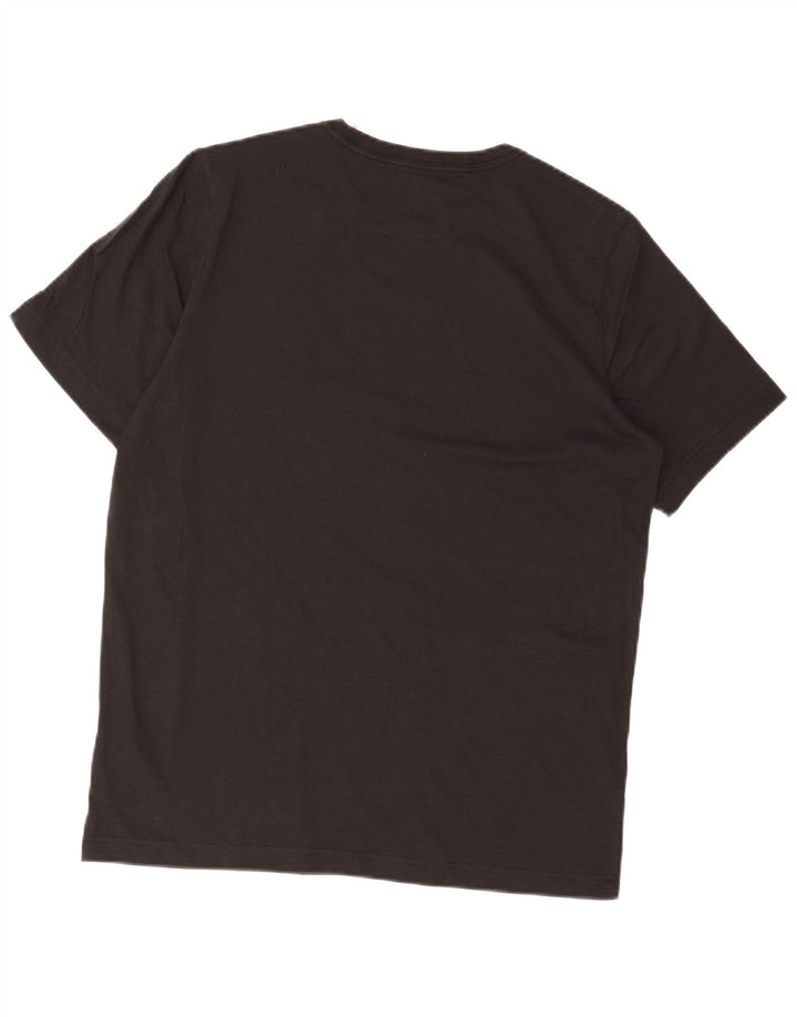 Puma Camiseta gráfica para hombre Top Medium Black Cotton