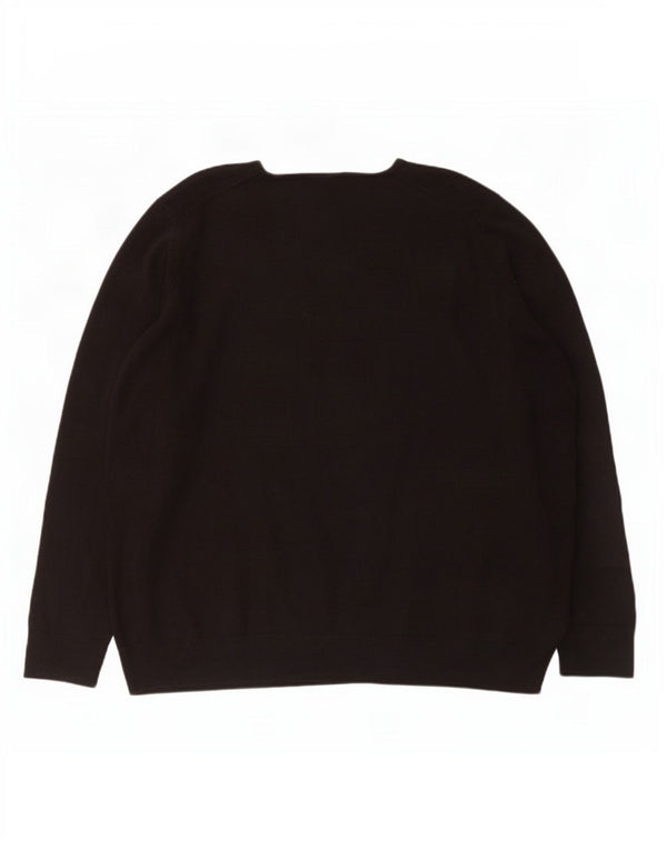 Marks & Spencer Suéter de cuello redondo para mujer UK 26 5XL Acrílico negro