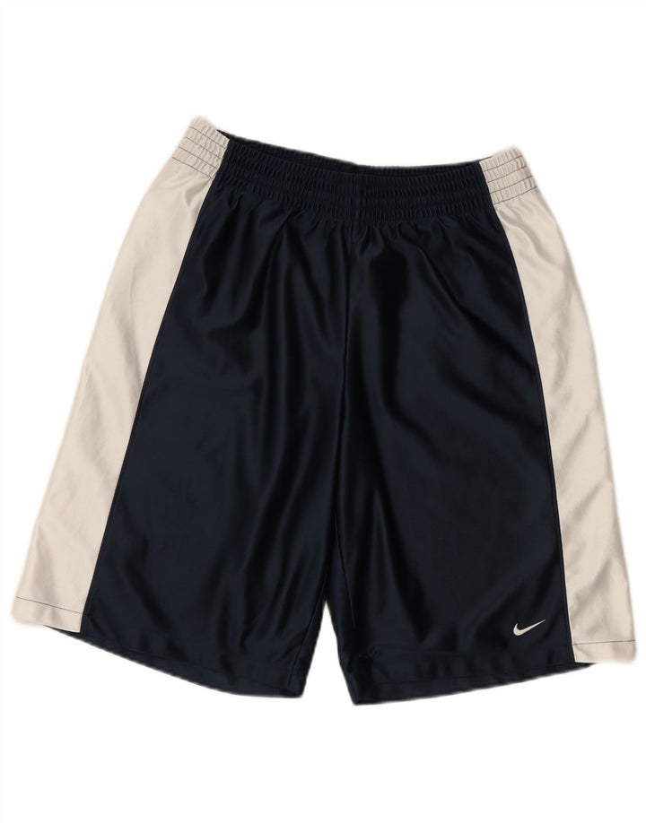 Nike - Pantalones cortos deportivos para hombre (talla pequeña), color azul marino, poliéster