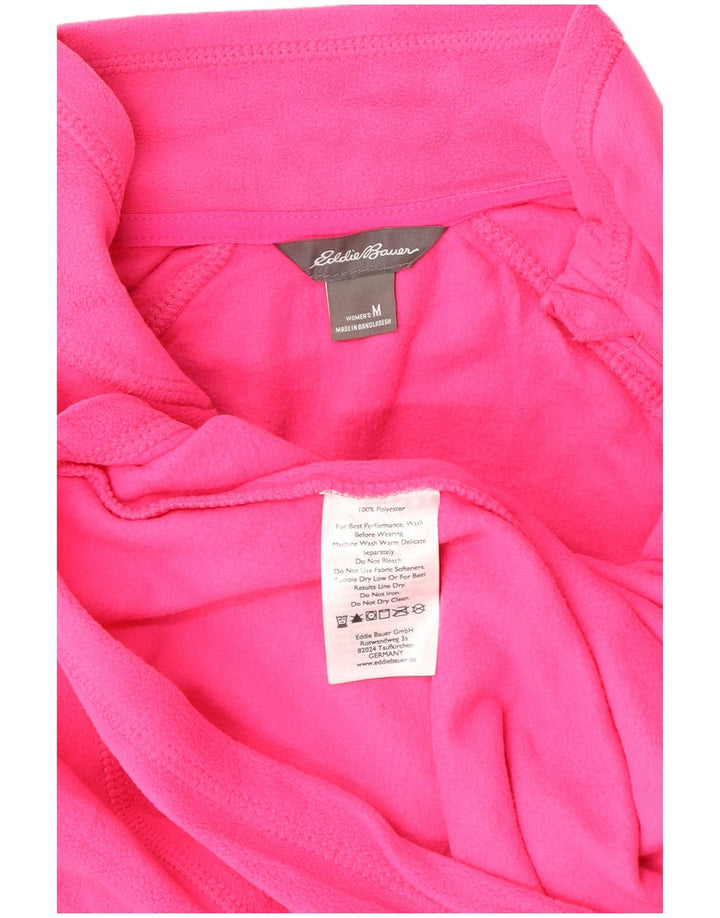 Eddie Bauer Jersey de forro polar con cuello y cremallera para mujer UK 14 Poliéster rosa medio