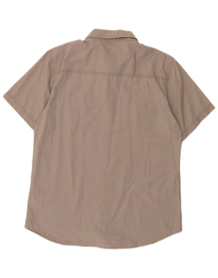 Camisa Levi's de manga corta para hombre con corte estándar y algodón gris grande