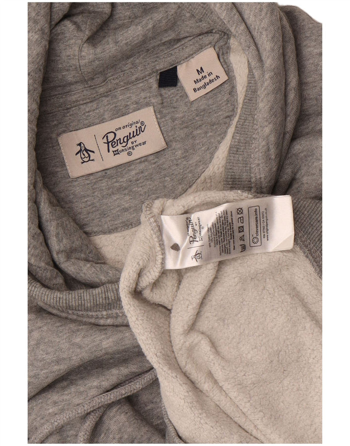 Penguin - Sudadera con capucha para hombre, color gris medio, algodón